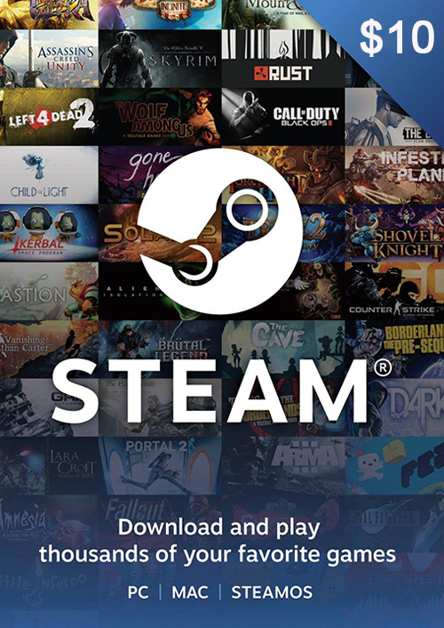 Steam Gift Card 10 USD