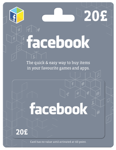Facebook Gift Card - 20 GBP