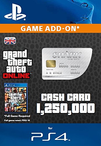 Grand Theft Auto Online (GTA V 5): Great White Shark Cash Card PS4