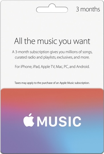 Apple Music Card - 3 Months UK