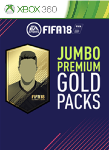 FIFA 18 (Xbox 360) - 5 Jumbo Premium Gold Packs DLC