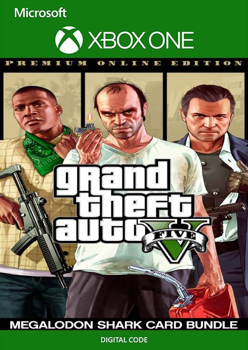Grand Theft Auto V Premium Online Edition & Megalodon Shark Card Bundle Xbox  (US)