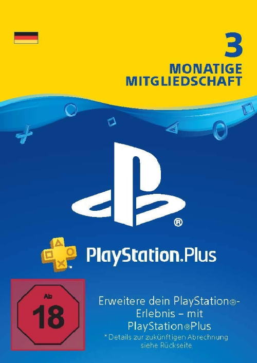 PlayStation Plus (PS+) - 3-Monats-Abonnement (Deutschland)