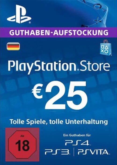 Carte cadeau PlayStation Store 25 EUR (Allemagne)