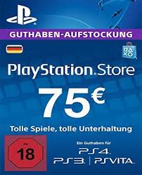 Carte cadeau PlayStation Store 75 EUR (Allemagne)