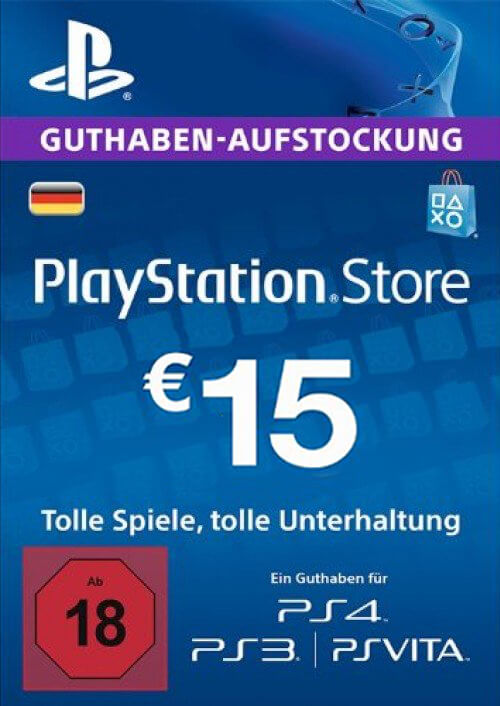 Carte cadeau PlayStation Store 15 EUR (Allemagne)