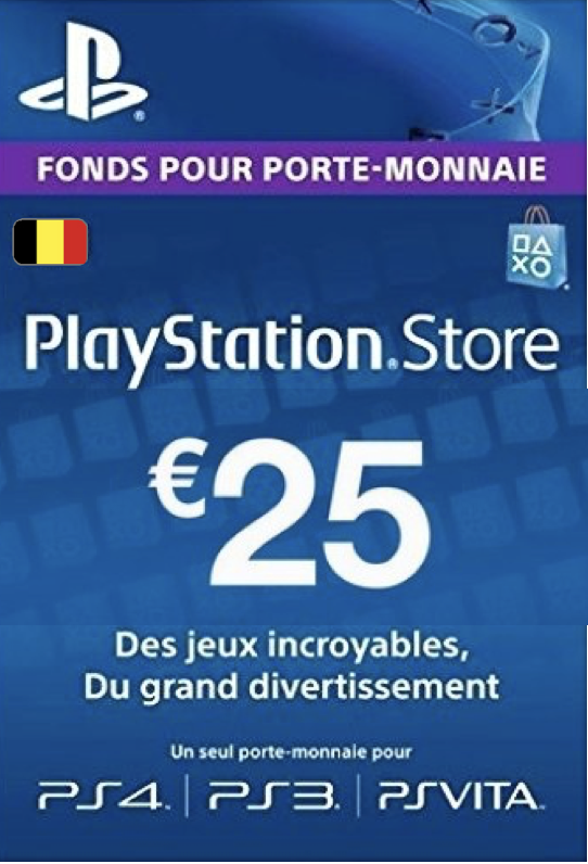 Carte cadeau PlayStation Store 25 EUR (Belgique)