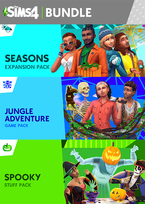 The Sims 4 Bundle - Seasons, Jungle Adventure, Spooky Stuff Xbox One