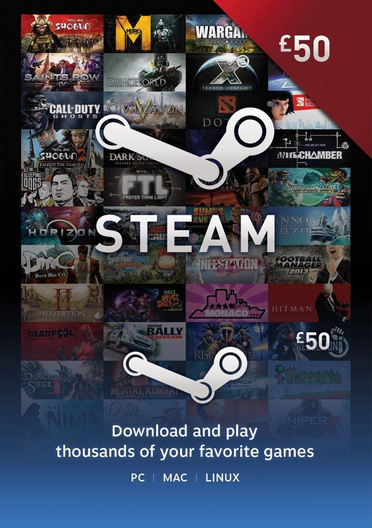Steam Gift Card 50 GBP