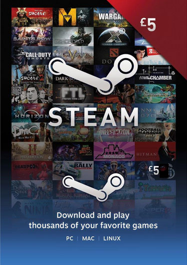 Steam Gift Card 5 EUR (Europe)