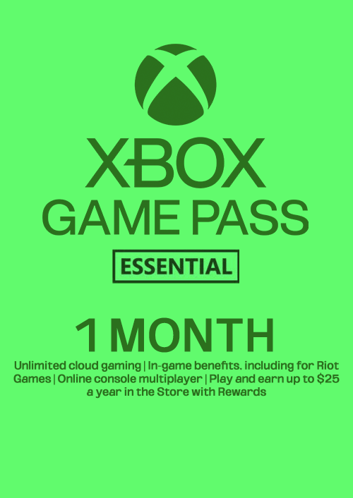 Xbox Game Pass Essential - 1 Month Membership (US)