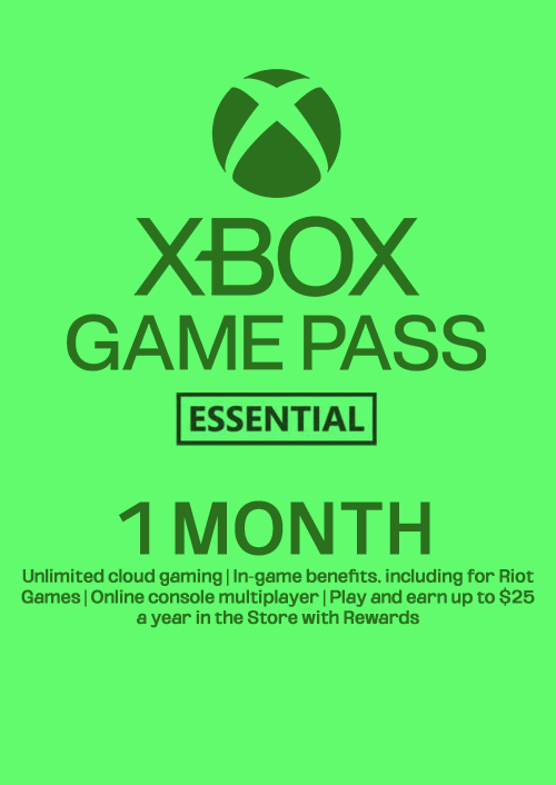 Xbox Game Pass Essential - 1 Month Membership (WW)