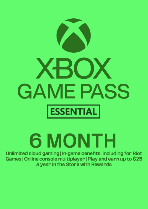 Xbox Game Pass Essential - 6 Month Membership (WW)